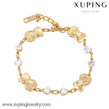 73922 Xuping Jewelry Bracelet plaqué or en forme d&#39;ours en or 18 carats